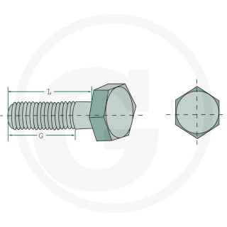 Śruba mocowania zęba maschio M16x1,5x55 mm 12.9 18051-1655