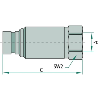 Szybkozłącze suchoodcinające wtyka Faster FFH08 34GAS M 86001267