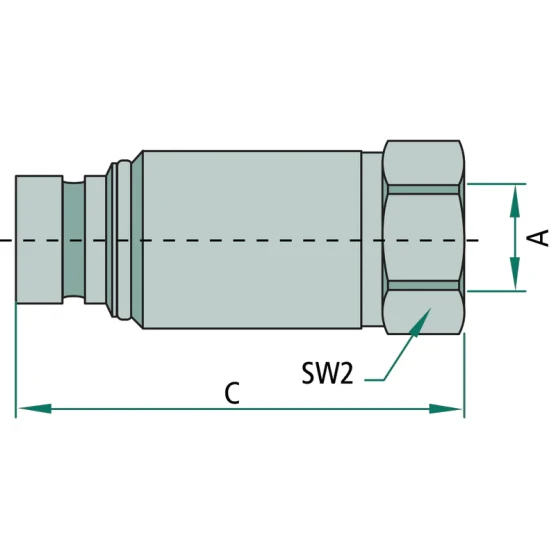 Szybkozłącze suchoodcinające wtyka Faster FFH08 34GAS M 86001267