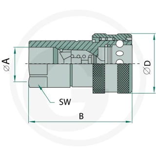 Szybkozłącze hydrauliczne gniazdo euro G3/4'' UNF gwint wewnętrzny 86003902