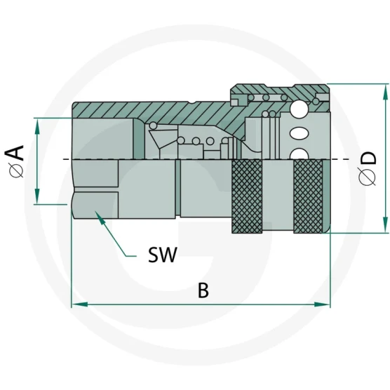 Szybkozłącze hydrauliczne gniazdo euro G3/4'' UNF gwint wewnętrzny 86003902