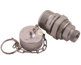 Szybkozłącze hydrauliczne gniazdo polskie M22x1.5 50490020 z gwintowaną pokrywą/osłoną aluminiową Waryński