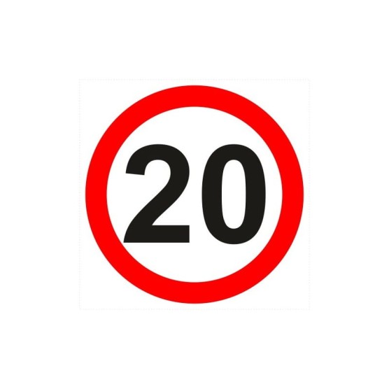 Tabliczka prędkości 20 km/h