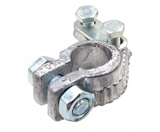 Zacisk akumulatora ołowiany "+"