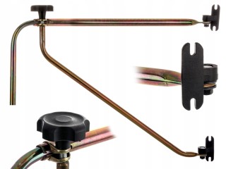 Ramię, wspornik lusterka lewy, długość wysięgnika 500 mm, mocowanie lusterka na obejmę, MF-3, MF-4 07368073, WLC-11 solus