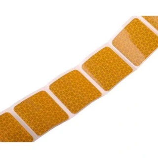 Taśma odblaskowa zółta w segmentach szerokość 5 cm cena za 1m bieżący