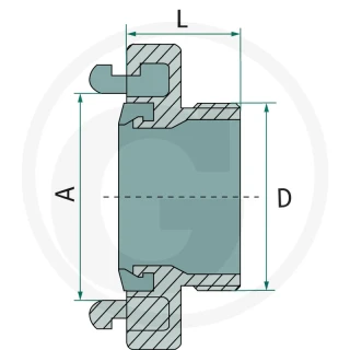 Złączka węża strzażackiego 110A na wąż FI-90mm kute aluminium 40504051196