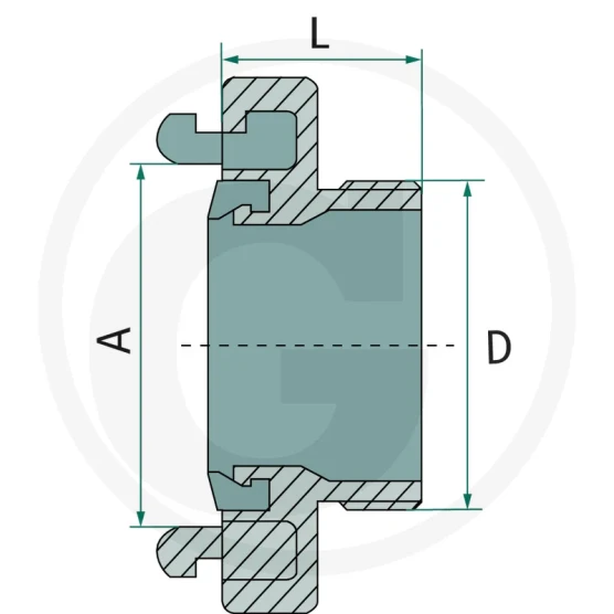 Złączka węża strzażackiego 110A na wąż FI-90mm kute aluminium 40504051196