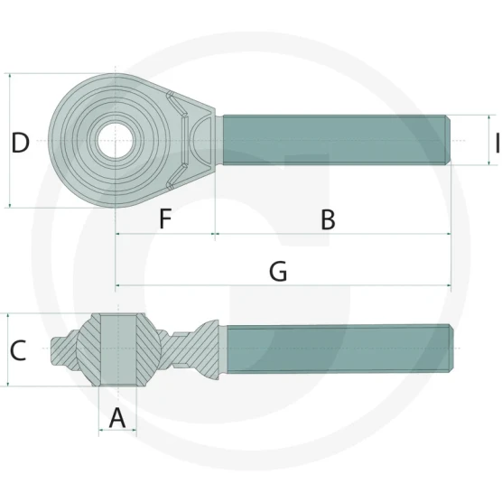 Główka łącznika centralnego M40x3 Lewy gwint fi-25,4 20012145