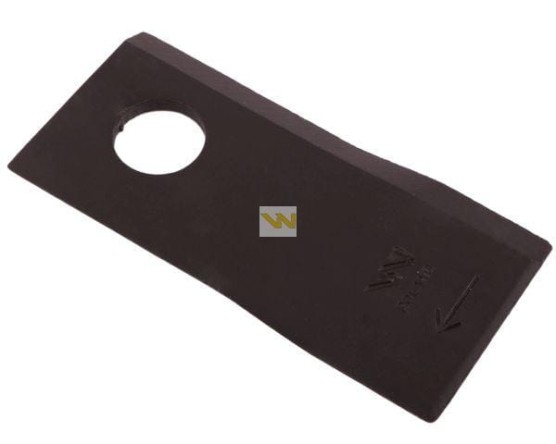 Nóż. nożyk kosiarka prawy 105x48x4mm otwór 19 zastosowanie 9492422 Claas WARYŃSKI
