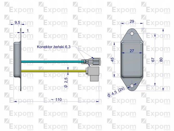 Regulator napięcia alternatora EX230000. EX260000 C-330 C-360 EXPOM KWIDZYN eu