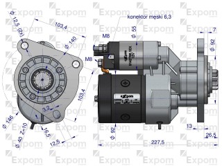 Rozrusznik MF-3 C-360P R-11H typu magneton EXPOM KWIDZYŃ Blue line 9142764 7006119M1