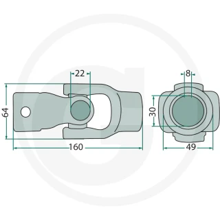 Przegub kpl Krone fi-30 0628090F