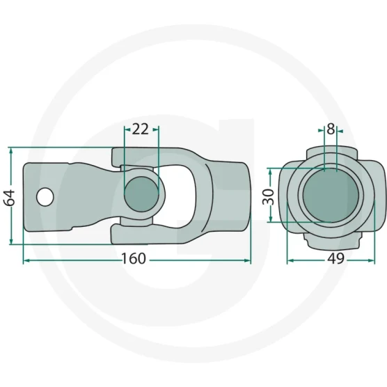 Przegub kpl Krone fi-30 0628090F