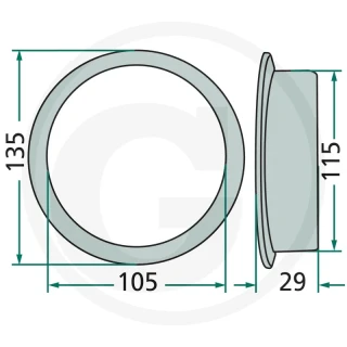 Tulejka kołnierzowa 647145134.1F 145134.1