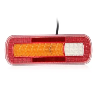 Lampa zespolona diodowa tylna, uniwersalna, kierunkowskaz dynamiczny, pozycja, stop, podświetlenie tablicy, 12V / 24V L1830