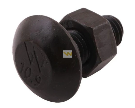 Śruba płużna z nakrętką M12x30 mm kl.10.9 grzybkowa podsadzana zastosowanie Lemken Smaragd Waryński