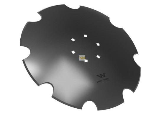 Talerz brony uzębiony Z-8 fi 510 mocowanie 6/120 grubość 4mm stal borowa WARYŃSKI R