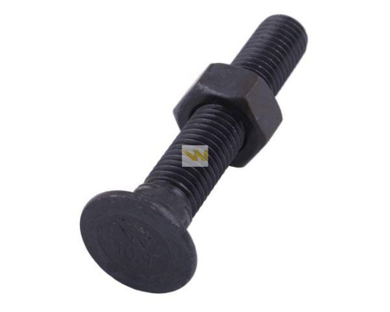 Śruba płużna kwadrat z nakrętką M12x80 mm kl.10.9 podsadzana D 608  zastosowanie Gruber Waryński W-608101280