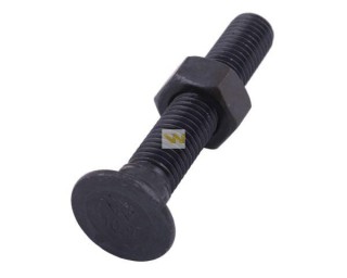 Śruba płużna kwadrat z nakrętką M12x90 mm kl.10.9 podsadzana D 608  zastosowanie Gruber Waryński W-608101290