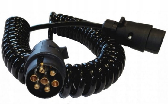 Przewód spiralny elektryczny 3,5m 12V dwie wtyczki