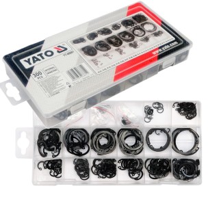 Zestaw pierścieni osadczych wewnętrznych - 18 rozmiarów (W3-W32), 300 elementów; YT-06881 Yato