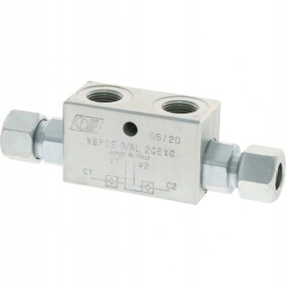 Zawór zwrotny sterowania bliźniaczy G2x3/8/M18x1,5-12L typ: VBPDE-2