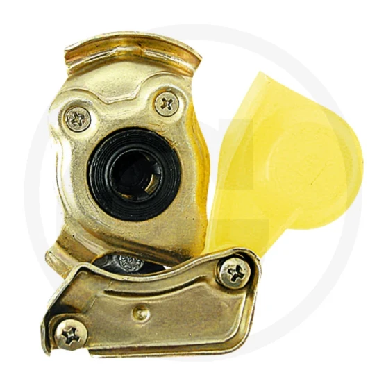 Złącze powietrza miękkie instalacji dwuobwodowej wabco zółte M22x1,5