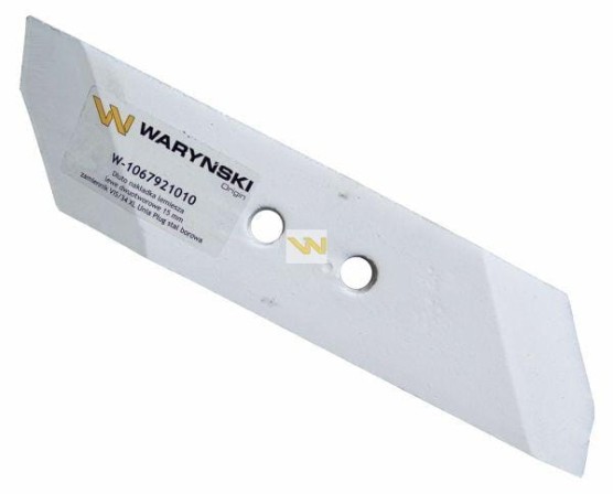 Dłuto nakładka lemiesza lewe dwuotworowe 15 mm zastosowanie VIS/34 XL Unia Pług stal borowa WARYŃSKI