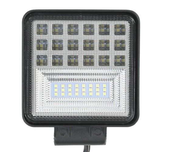 Lampa robocza diodowa kwadratowa, 42 - led x 0,5W, 21W, 12V / 24V, 2100 lm, 6000K, barwa światła zimna; KS33126 era lamps