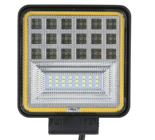 Lampa robocza diodowa kwadrat 42LEDX0,5W 21W 12/24V 2100l, 6000K zimna pomarańczowa