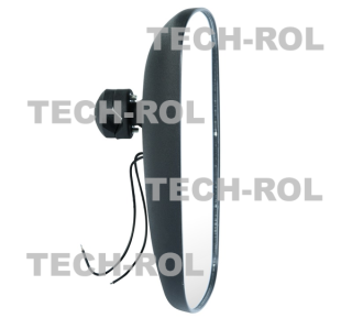 Lusterko ciągnikowe uniwersalne, 232 mm / 145 mm, obejma 20-22 mm, do zetor, Massey ferguson, ursus, pronar, mf, landini, John Deere LS0026 solus