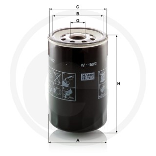 Filtr oleju  W1150.2 Mann Filter
