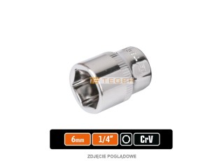 Klucz nasadowy 1/4" sześciokątny 6 mm / Teger T-W-KNS305