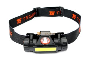 Latarka czołówka led cob 200 lm ładowana usb Teger T-LED-0080