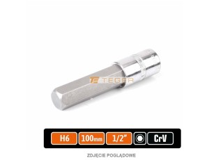 Klucz nasadowy 1/2" z bitem hex 100 mm/H6 / Teger T-W-KNH203