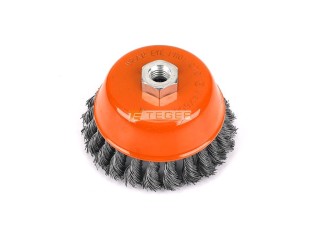 Szczotka doczołowa z nakrętką - drut skręcany M14/120 mm / Teger T-W-SDIT022