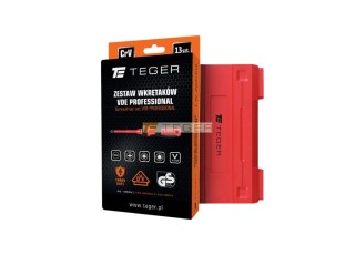 Zestaw wkrętaków vde professional 13 szt / certyfikat GS/VDE / Teger T-W-ZWK004