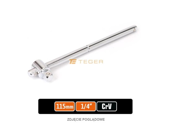 Pokrętło do nasadek typ T 1/4" 115 mm / Teger T-W-POKT103