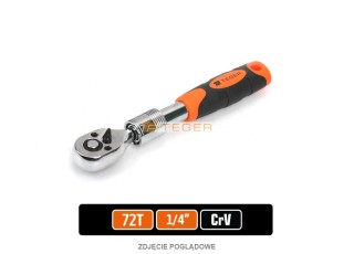 Grzechotka teleskopowa 1/4" 72T / Teger T-W-G107