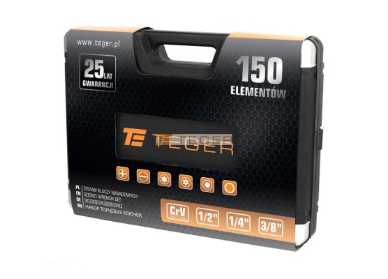 Zestaw kluczy nasadowych 150 szt  Teger T-W-NWZK150
