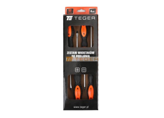 Zestaw wkrętaków do pobijania 4 szt / Teger T-W-ZWK005
