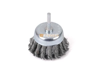 Szczotka doczołowa z trzpieniem - drut skręcany fi 6/80 mm / Teger T-W-SDIT003