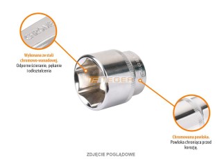 Klucz nasadowy 1/2" sześciokątny 13 mm / Teger T-W-KNS106