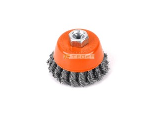 Szczotka doczołowa z nakrętką - drut skręcany M14/80 mm / Teger T-W-SDIT020