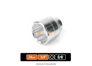 Klucz nasadowy 3/4" dwunastokątny 24 mm / Teger T-W-KND305
