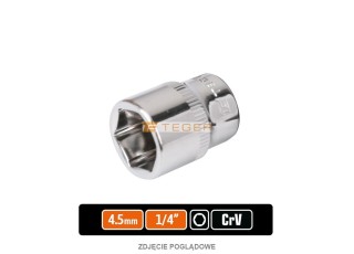 Klucz nasadowy 1/4" sześciokątny 4.5 mm / Teger T-W-KNS302