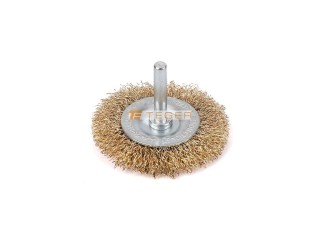 Szczotka tarczowa z trzpieniem - drut falowany fi 6/60 mm / Teger T-W-SDIT010