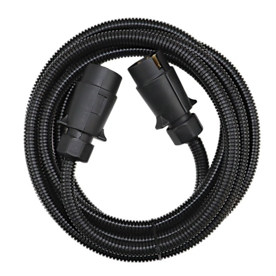 Przewód elektryczny podłączeniowy przyczepy 7x1 3,5m dwie wtyczki (peszel) ELMOT PREMIUM