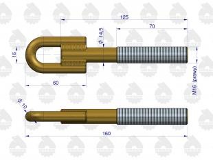 Główka przednia łańcucha bocznego C-330 Oryginał Ursus 42370520U